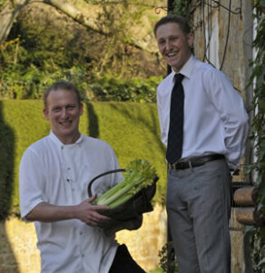 Chef George Marsh and New Inn licensee Luke Stevens