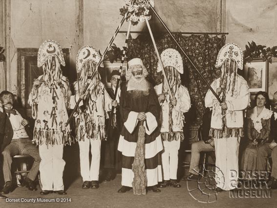 The Mummers, as remembered by Thomas Hardy for the Mummers' play in the 'Return of the Native' performed in Dorchester in 1920 by The Hardy players