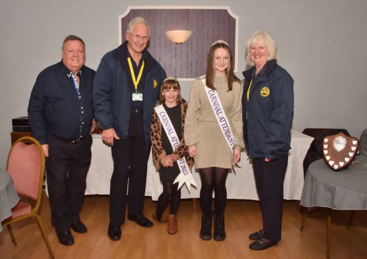 Graham Davies with Ron Bishop, representatives from the Dorset & Somerset Air Ambulance, who also participated in the 2023 events, and also received monies.
